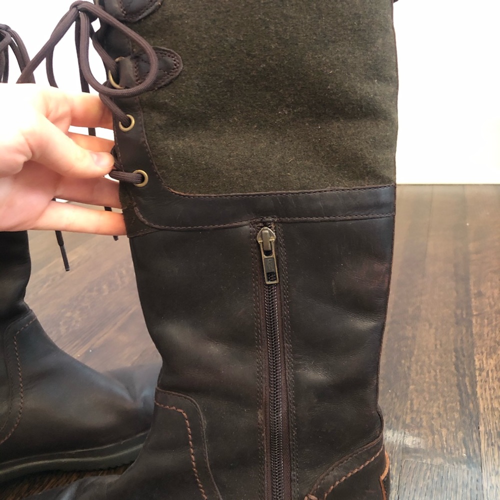 UGG leather lace up boots